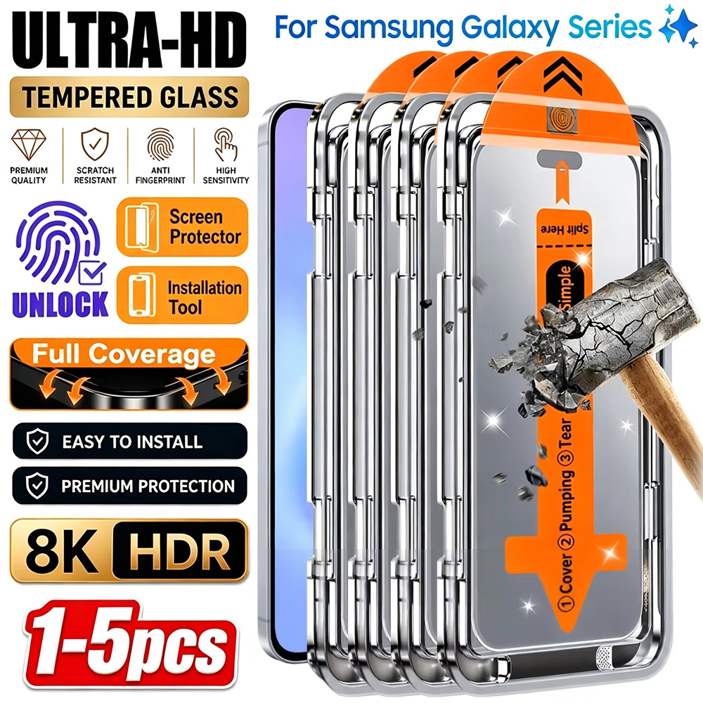 Screen Alignment Tool - NNBILI 1-5Pcs HD Tempered Glass Screen